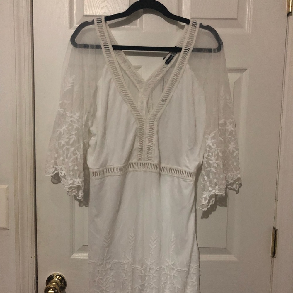 White Lace Dress from BooHoo Plus